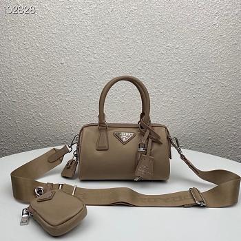 Prada Re-Edition 2005 Nylon Bag Beige 1BB846 Size 20 x 11.5 x 11cm