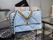 CHANEL 19 LARGE HANDBAG LIGHT BLUE AS1161 SIZE 30×20×10 CM - 2