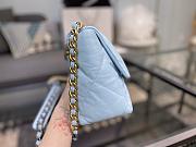 CHANEL 19 LARGE HANDBAG LIGHT BLUE AS1161 SIZE 30×20×10 CM - 3