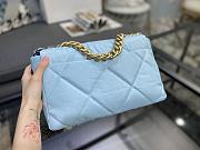 CHANEL 19 LARGE HANDBAG LIGHT BLUE AS1161 SIZE 30×20×10 CM - 6