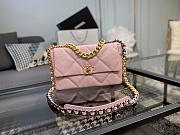 CHANEL 19 LARGE HANDBAG LIGHT PINK AS1161 SIZE 30×20×10 CM - 1