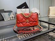CHANEL 19 LARGE HANDBAG RED AS1161 SIZE 30×20×10 CM - 1