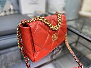 CHANEL 19 LARGE HANDBAG RED AS1161 SIZE 30×20×10 CM - 3