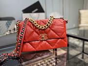CHANEL 19 LARGE HANDBAG RED AS1161 SIZE 30×20×10 CM - 4