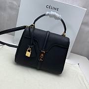  CELINE SMALL 16 BAG BLACK 188003 SIZE 23 x 19 x 10.5 CM - 1