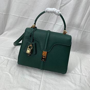 CELINE SMALL 16 BAG GREEN 188003 SIZE 23 x 19 x 10.5 CM