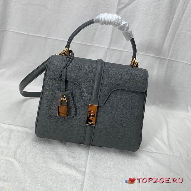 CELINE SMALL 16 BAG GREY 188003 SIZE 23 x 19 x 10.5 CM - 1