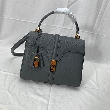 CELINE SMALL 16 BAG GREY 188003 SIZE 23 x 19 x 10.5 CM