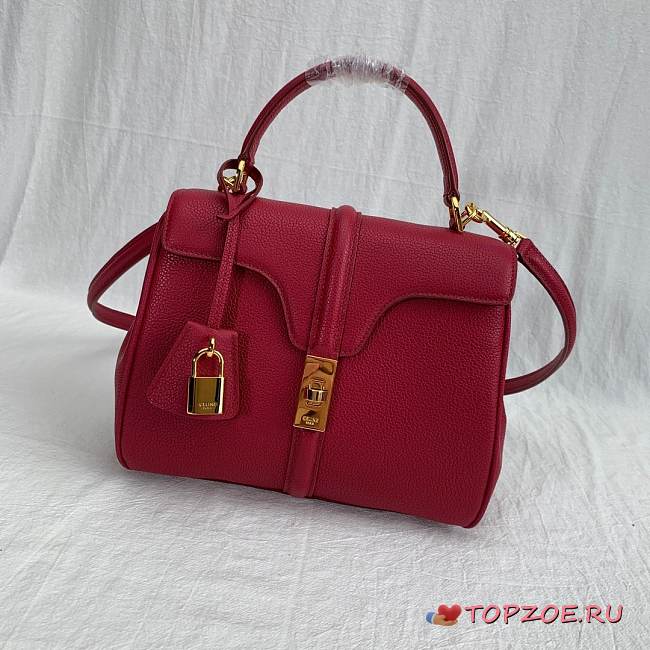 CELINE SMALL 16 BAG RED 188003 SIZE 23 x 19 x 10.5 CM - 1