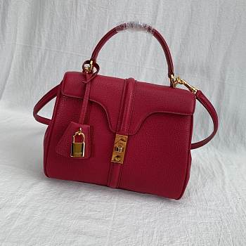 CELINE SMALL 16 BAG RED 188003 SIZE 23 x 19 x 10.5 CM