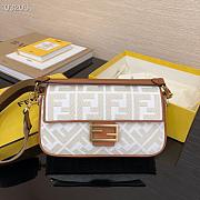 FENDI BAGUETTE FF BAG WHITE 8BR600  - 1