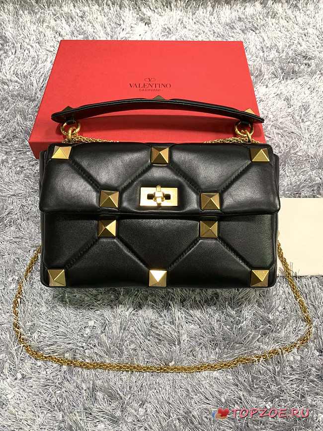 VALENTINO LARGE ROMAN STUD SHOULDER BAG BSF0NO SIZE 30 x 20 x 12 CM - 1