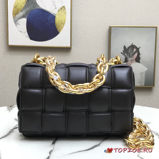 BOTTEGA VENETA CHAIN CASSETTE BLACK 631421 SIZE 26 x 18 x 8 CM - 1