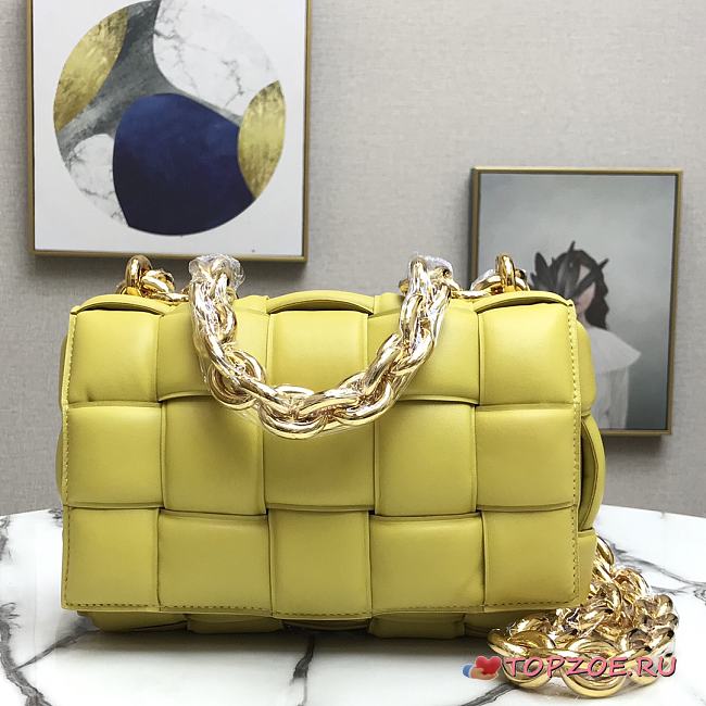 BOTTEGA VENETA CHAIN CASSETTE KIWI 631421 SIZE 26 x 18 x 8 CM - 1