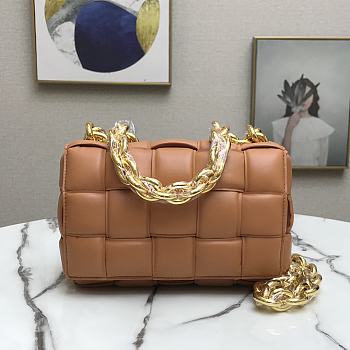 BOTTEGA VENETA CHAIN CASSETTE MAPLE 631421 SIZE 26 x 18 x 8 CM