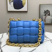 BOTTEGA VENETA CHAIN CASSETTE BLUE 631421 SIZE 26 x 18 x 8 CM - 5
