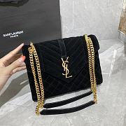 ENVELOPE MEDIUM BAG BLACK VELVET 487206 SIZE 24 × 17.5 × 6 CM - 6