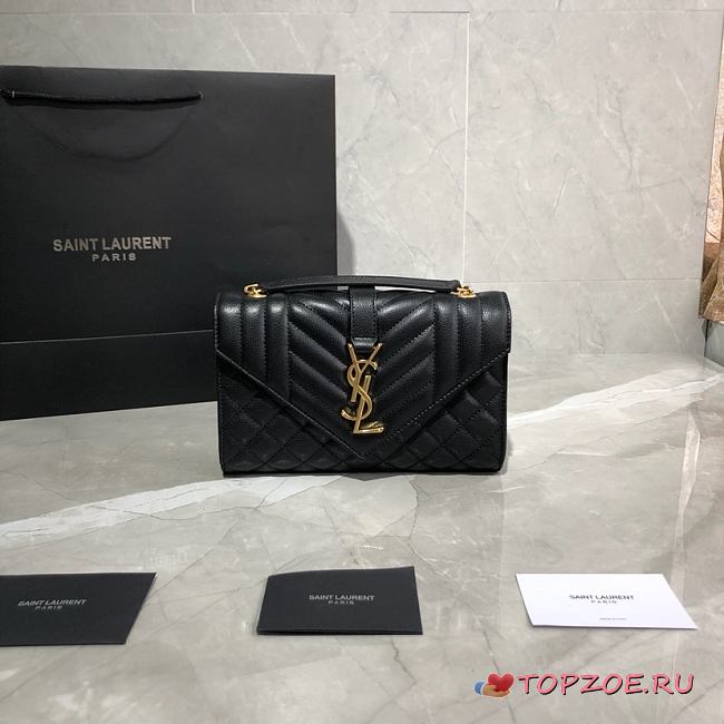 ENVELOPE SMALL BAG BLACK 600195 SIZE 21 × 13 × 6 CM - 1