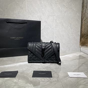 ENVELOPE SMALL BAG BLACK METAL HARDWARE 600195 SIZE 21 × 13 × 6 CM