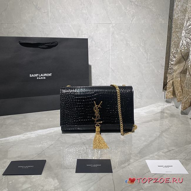 KATE MEDIUM IN CROCODILE PATTERN 354119 SIZE 24 x 14.5 x 5.5 CM - 1