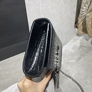 KATE MEDIUM IN CROCODILE PATTERN SILVER HARDWARE 354119 SIZE 24 x 14.5 x 5.5 CM - 2