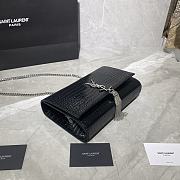 KATE MEDIUM IN CROCODILE PATTERN SILVER HARDWARE 354119 SIZE 24 x 14.5 x 5.5 CM - 3