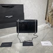 KATE MEDIUM IN CROCODILE PATTERN SILVER HARDWARE 354119 SIZE 24 x 14.5 x 5.5 CM - 5