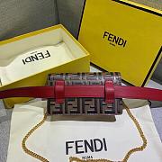 FENDI BELT BAG RED 8BM005 SIZE 18 x 4 x 11 CM - 3