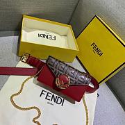 FENDI BELT BAG RED 8BM005 SIZE 18 x 4 x 11 CM - 5