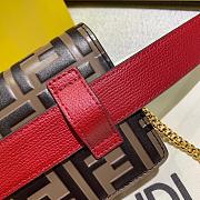 FENDI BELT BAG RED 8BM005 SIZE 18 x 4 x 11 CM - 6