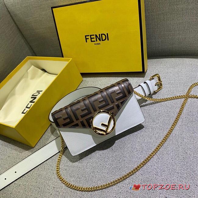 FENDI BELT BAG WHITE 8BM005 SIZE 18 x 4 x 11 CM - 1