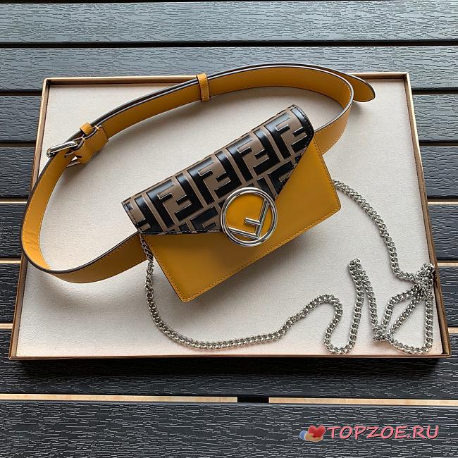 FENDI BELT BAG YELLOW 8BM005 SIZE 18 x 4 x 11 CM - 1