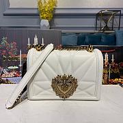D&G MEDIUM DEVOTION BAG WHITE SIZE 21 x 5 x 14 CM - 1