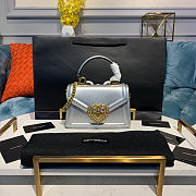D&G SMALL DEVOTION BAG IN NAPPA LEATHER SILVER SIZE 19 x 11 x 4.5 CM - 6