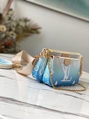 LV MULTI POCHETTE ACCESSOIRES BLUE M57633 SIZE 24 x 13.5 x 4 CM - 6