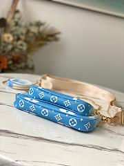 LV MULTI POCHETTE ACCESSOIRES BLUE M57633 SIZE 24 x 13.5 x 4 CM - 4