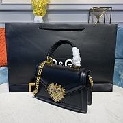 D&G SMALL DEVOTION BAG IN NAPPA LEATHER BLACK SIZE 19 x 11 x 4.5 CM - 4