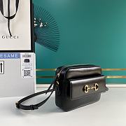 GUCCI HORSEBIT 1955 SMALL BLACK 645454 SIZE 22.5 x 17 x 6.5 CM - 6