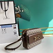GUCCI HORSEBIT 1955 SMALL GG SUPREME BROWN 645454 SIZE 22.5 x 17 x 6.5 CM - 5