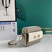 GUCCI HORSEBIT 1955 SMALL GG SUPREME WHITE 645454 SIZE 22.5 x 17 x 6.5 CM - 5