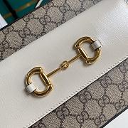 GUCCI HORSEBIT 1955 SMALL GG SUPREME WHITE 645454 SIZE 22.5 x 17 x 6.5 CM - 2