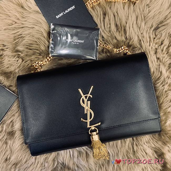YSL Kate Medium In Smooth Leather Gold-tone Metal 354119 Size 24 x 14.5 x 5 cm - 1