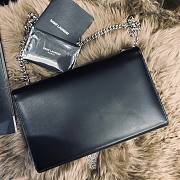 YSL Kate Medium In Smooth Leather Silver-Tone Metal 354119 Size 24 x 14.5 x 5 cm - 4