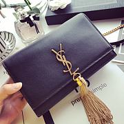 YSL KATE TASSEL CHAIN WALLET IN SMOOTH LEATHER 452159 SIZE 19x12.5x4 CM - 4
