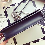 YSL KATE TASSEL CHAIN WALLET IN SMOOTH LEATHER SILVER 452159 SIZE 19x12.5x4 CM - 5