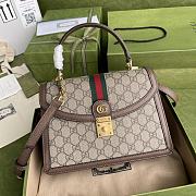 GUCCI OPHIDIA SMALL TOP HANDLE BAG WITH WEB 651055 SIZE 25x17.5x7 CM - 1