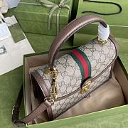 GUCCI OPHIDIA SMALL TOP HANDLE BAG WITH WEB 651055 SIZE 25x17.5x7 CM - 6