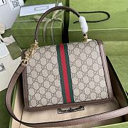 GUCCI OPHIDIA SMALL TOP HANDLE BAG WITH WEB 651055 SIZE 25x17.5x7 CM - 2