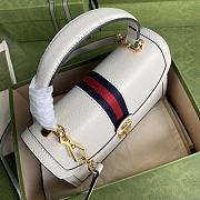 GUCCI OPHIDIA SMALL TOP HANDLE BAG WHITE 651055 SIZE 25x17.5x7 CM - 2