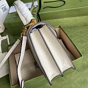 GUCCI OPHIDIA SMALL TOP HANDLE BAG WHITE 651055 SIZE 25x17.5x7 CM - 3